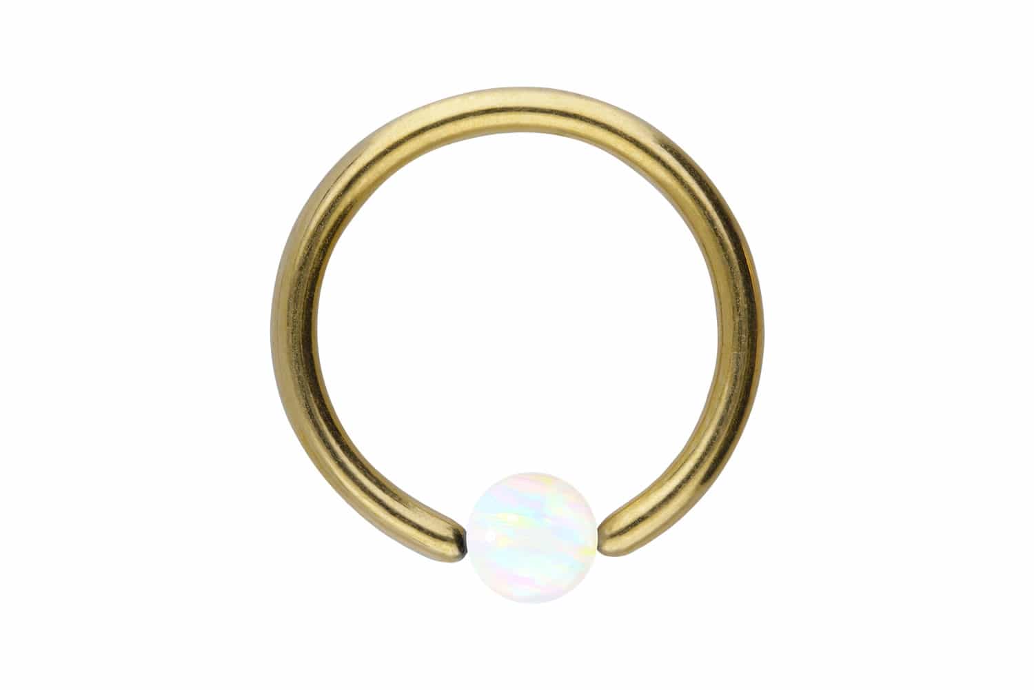 Chirurgenstahl Klemmkugelring Piercing SYNTHETISCHER OPAL